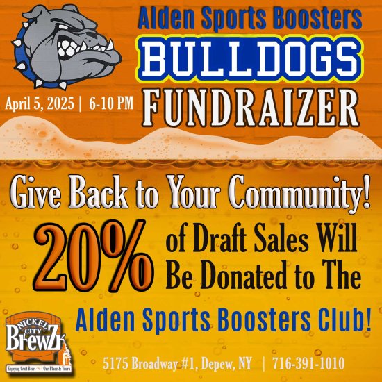 FridayZ Fundraiser Alden Sports Booster 4.5.25 | 6-10PM