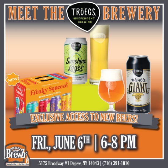 FridayZ Meet The Brewery Troegs Brewery 6.6.2025 | 6- 8 PM
